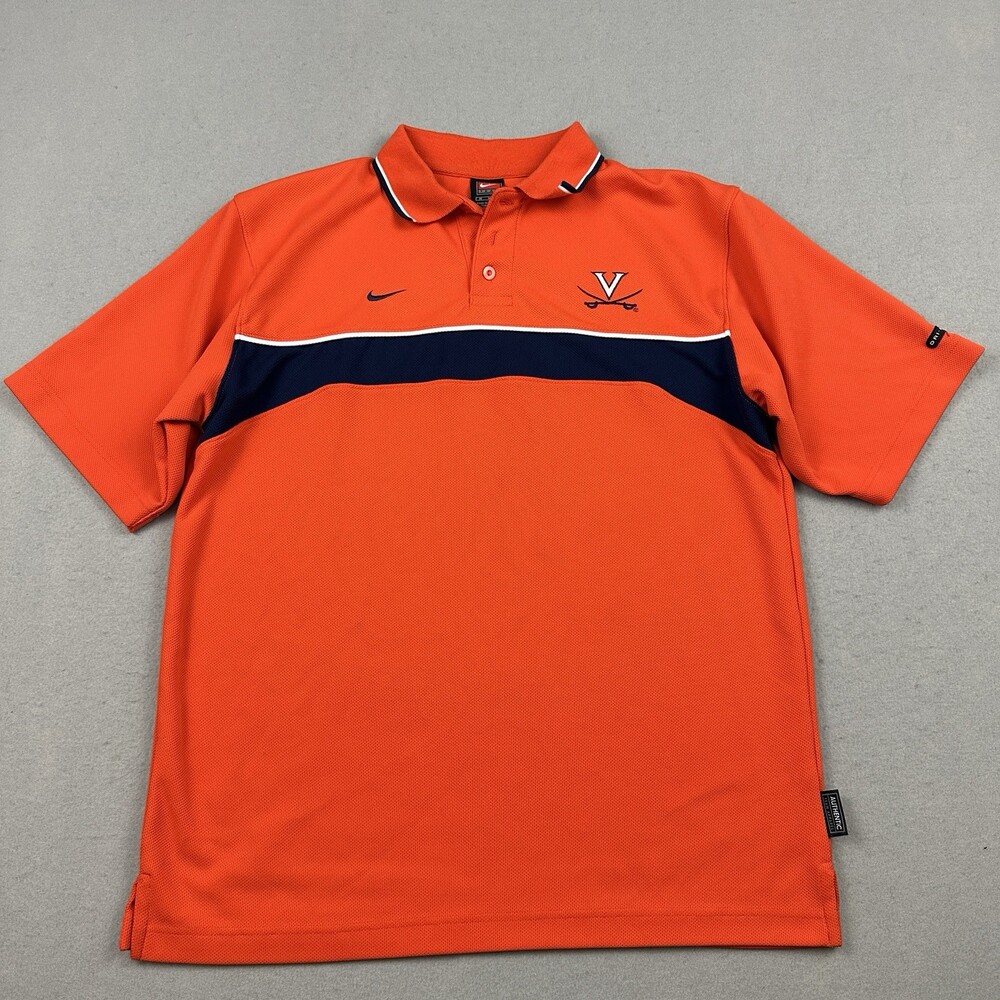 VIntage Virginia Cavaliers Shirt Men Medium Orange Nike Team Swoosh NCAA M 90s